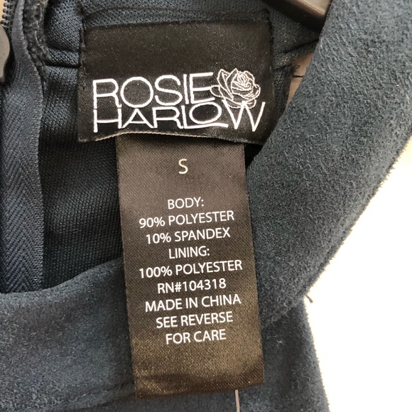 Macy’s Navy Faux-Suede Halter Fringe Dress - Picture 11 of 13